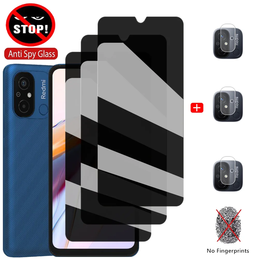 Anti Privacy Tempered Glass For Redmi 13C 12C 10C Anti-Peep Screen Protector Xiaomi Redmi 13C 5G Anti-Spy Front Glass Redmi 13 C 12 C Peep-Proof