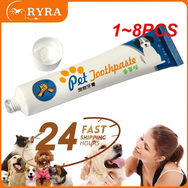 1~8PCS Hot Sale Dog Healthy Edible Toothpaste Small Dog Cats Mouth And Teeth Cleaning And Care Supplies 1