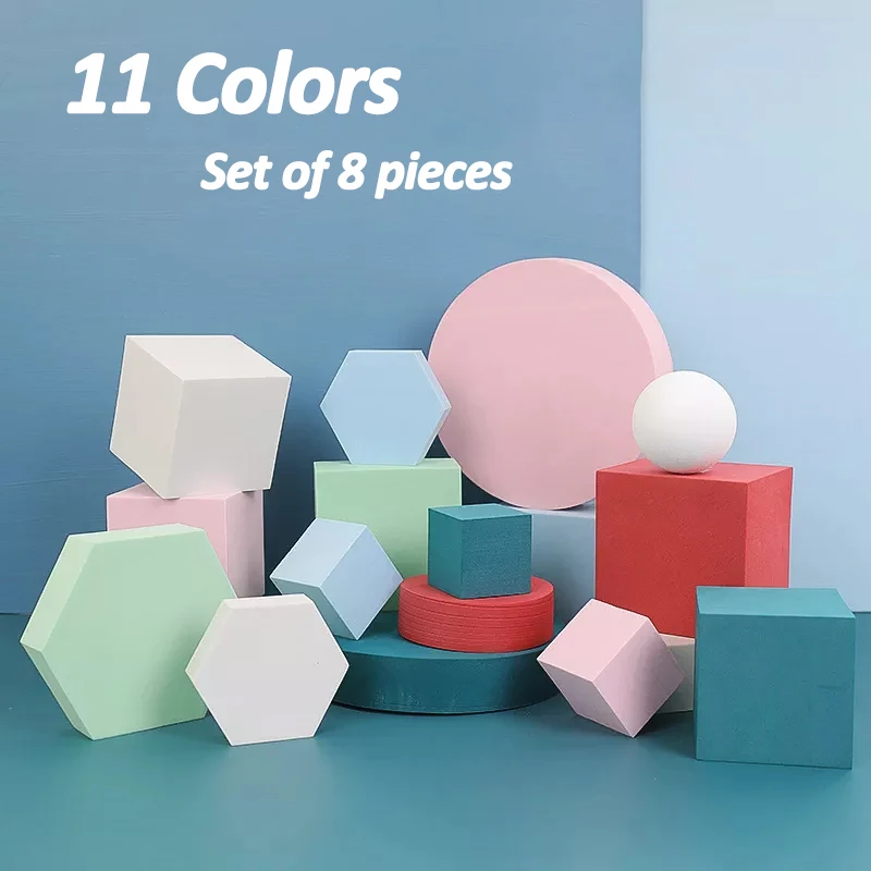 New Photo Studio Background Photography Props Foam Geometric Cubes Photo Props Cosmetics Still Life Background Accessories party photo props