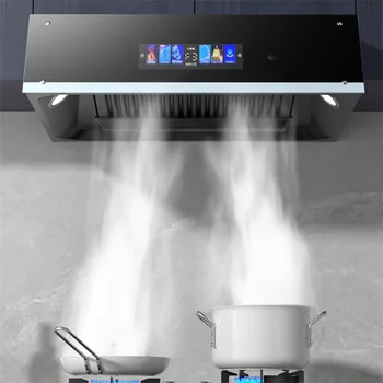 Top Suction Range Hood Household Large Suction Range Hood for Kitchen European Style Small Cooker Range Hood Oil Smoke Extractor 1