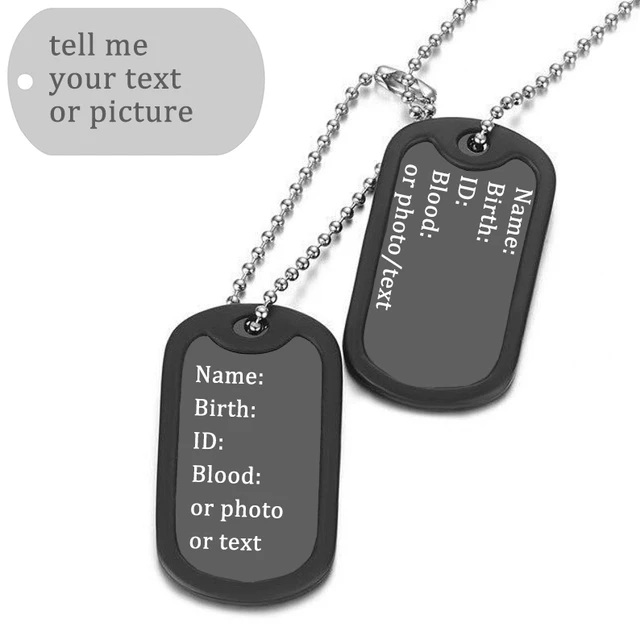 Custom Military Dog Tag Necklace - Engraved Dog Tags - Personalized Do –  LightningStore