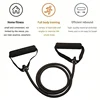 Resistance Bands With Handles Exercise Workout Bands，Men Women Strength Training Fitness Home Gym Full Body Workout Equipment 5