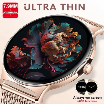 2026 New Ultra Thin Smart Watch Women Screen Always Display Time Sports Bracelet BT Call Waterproof Sports Fashion Smartwatch 1