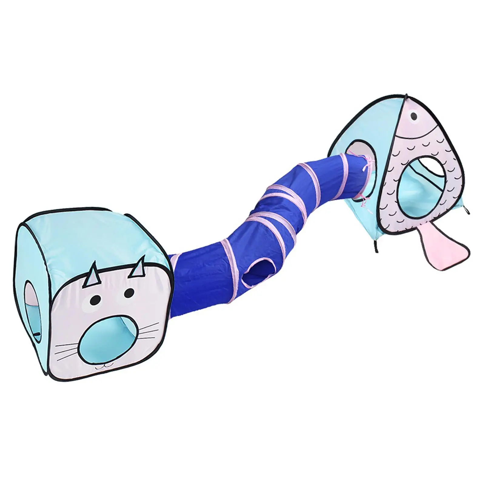 

Игрушечный туннель и кубики для кошек, складная игровая площадка, туннель с шариком