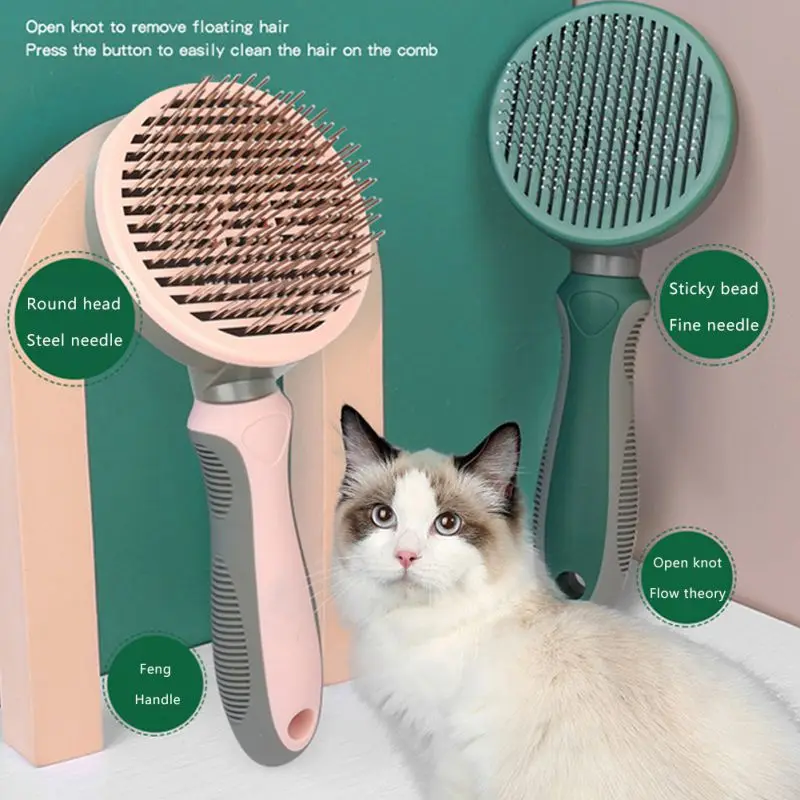 Pet Hair Remover Dog Hair Removal Comb Grooming Cats Comb Self Cleaning