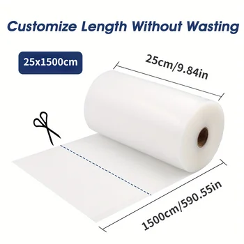 Kitchen Food Vacuum Sealer Bag Sous Vide Storage Bags For Vacuum Packaging 12/15/20/25/28cm*1500cm/Rolls 1