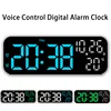 Digital Alarm Clock Temperature and Date Week Display Voice Control Table Clock 12/24H Electronic LED Alarm Clocks for Bedroom 1