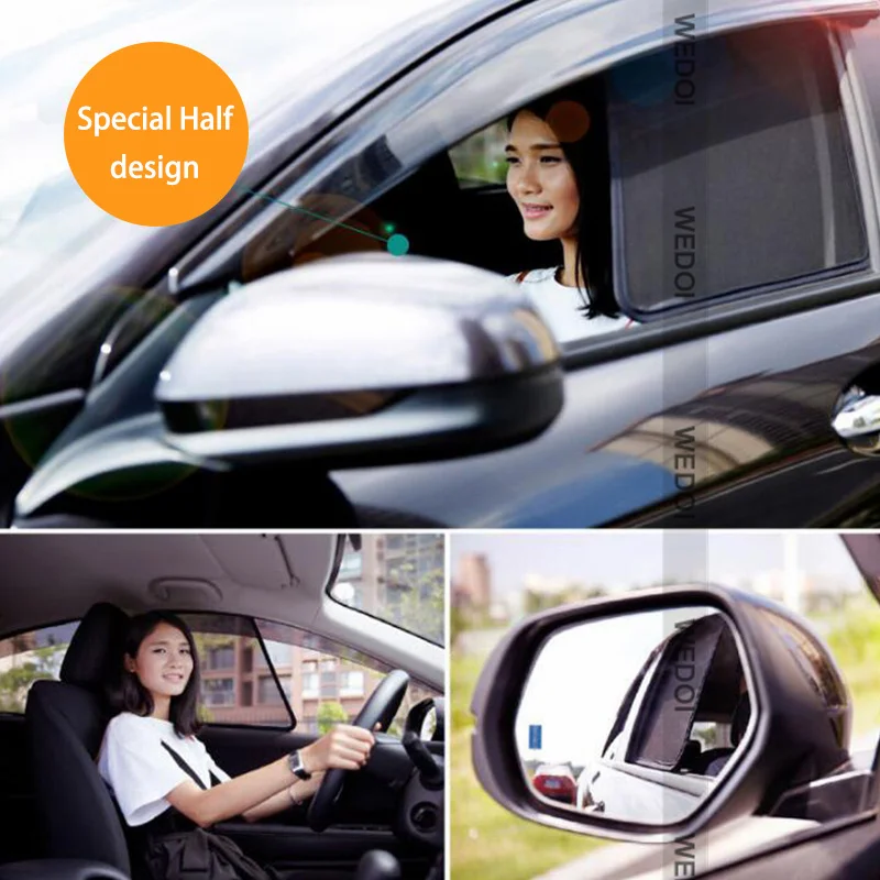 

New Car Side Window Sunshade Magnetic Front Rear Window UV Protection Curtain for Suzuki SOLIO Car Perspective Mesh Accessories