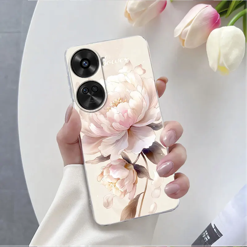Luxury Floral Clear Silicone Protective Phone Case