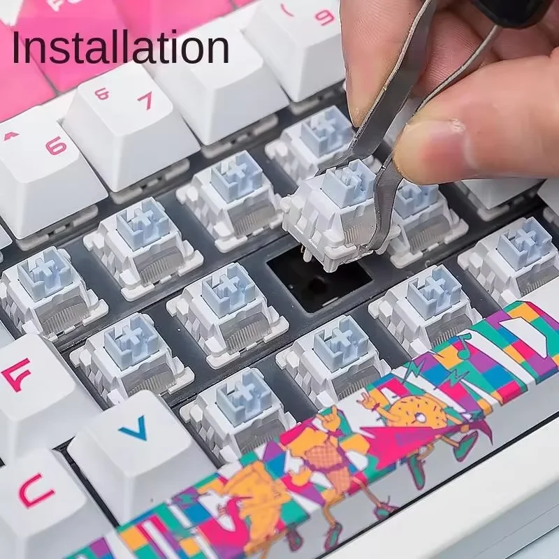 LEOBOG 선형 스위치 5 핀 RGB SMD 모든 POM 맞춤형 기계식 키보드 DIY 스위치 게임 게이머 GMK67 용 부드러운 HiFi 윤활