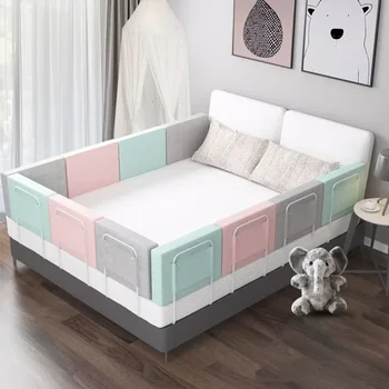 Recinzione per lettino Morbido anti-collisione Guardrail per comodino per bambini Protezione per letto anticaduta per neonato Protezione sicura per lettino universale per bambini