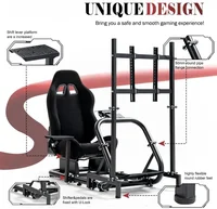 Racing Sim Cockpit, Ergo Seat & Monitor Stand, Fit G27 G923 G920, 50mm Tube, No Wheel/Shift/Pedal,Racing Sim Cockpit 2