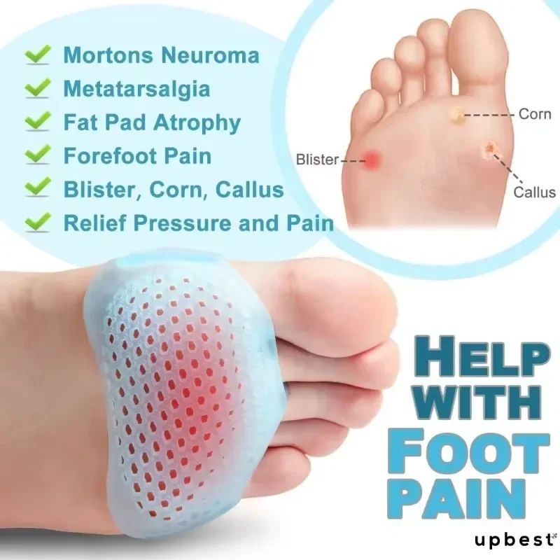 2/4PCS Silicone Forefoot Insoles Women's Foot Protectors Anti-slip Honeycomb Half Size Forefoot Pads High Heels Anti Wear Foot shoe insoles forefoot pads forefoot cushion