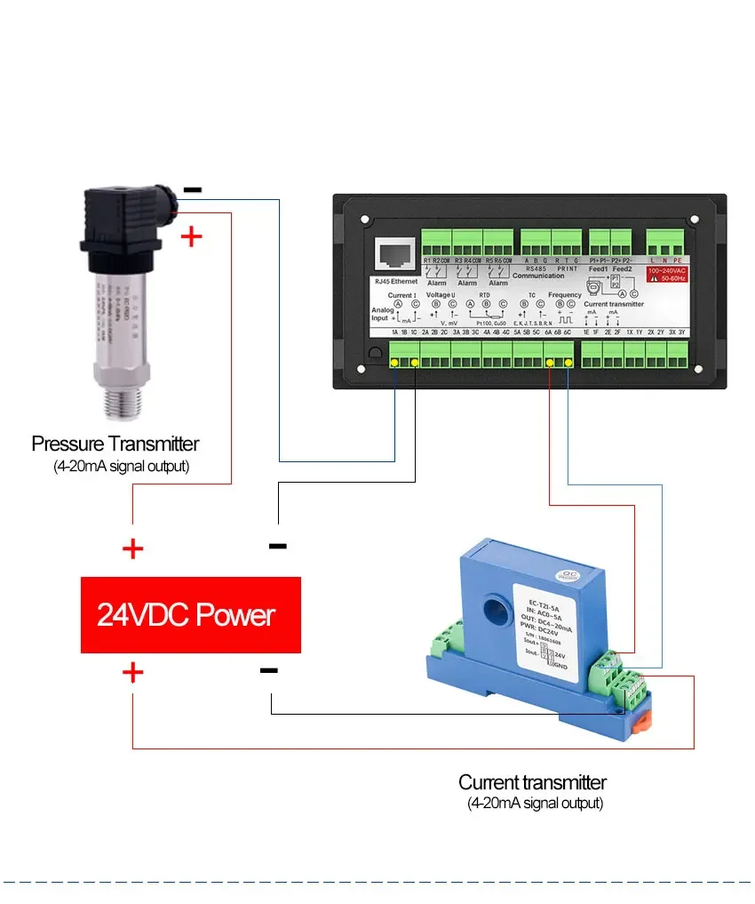 Multichannel Data Recorder PT100 K TC Temperature Sensor Datalogger Color Screen