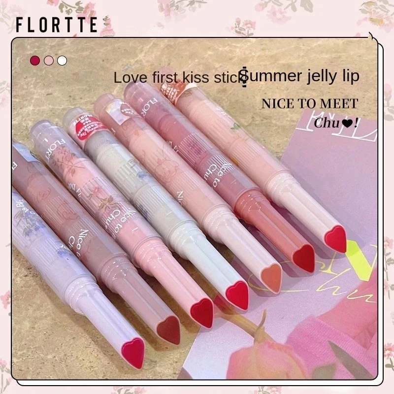 Flortte First Kiss Series Love Lipstick Pen Mirror Watergloss Lip Glaze