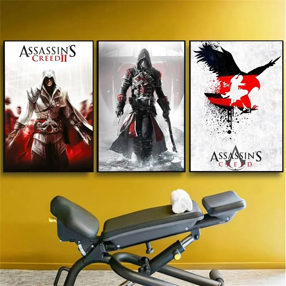 T-Assassins Creed-Rogue Remastered Poster Kraft Club Bar Paper Vintage Poster Wall Art Painting Bedroom Study Stickers