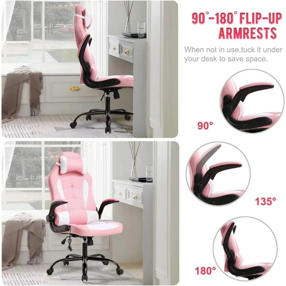 Office Chair  Racing Executive PU Leather Ergonomic Massage Computer Chair with Lumbar Support Headrest 4