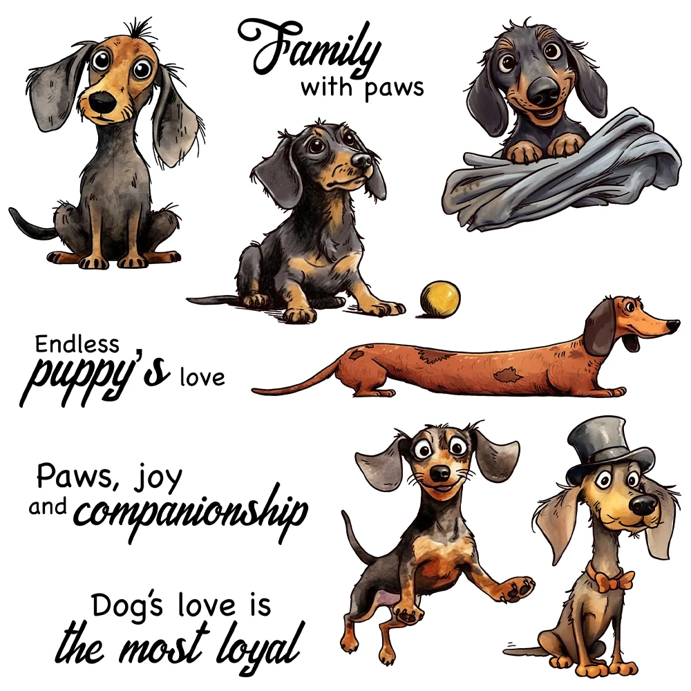 Mangocraft Funny Pet Puppy Dogs Clear Rubber Stamps DIY Scrapbooking Supplies For Card Making Albums Crafts Decor clear stamps,clear rubber stamps