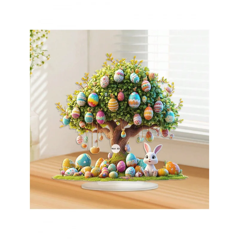 Easter Egg Tree and Rabbit Decorations -2D Acrylic, Rabbit Party