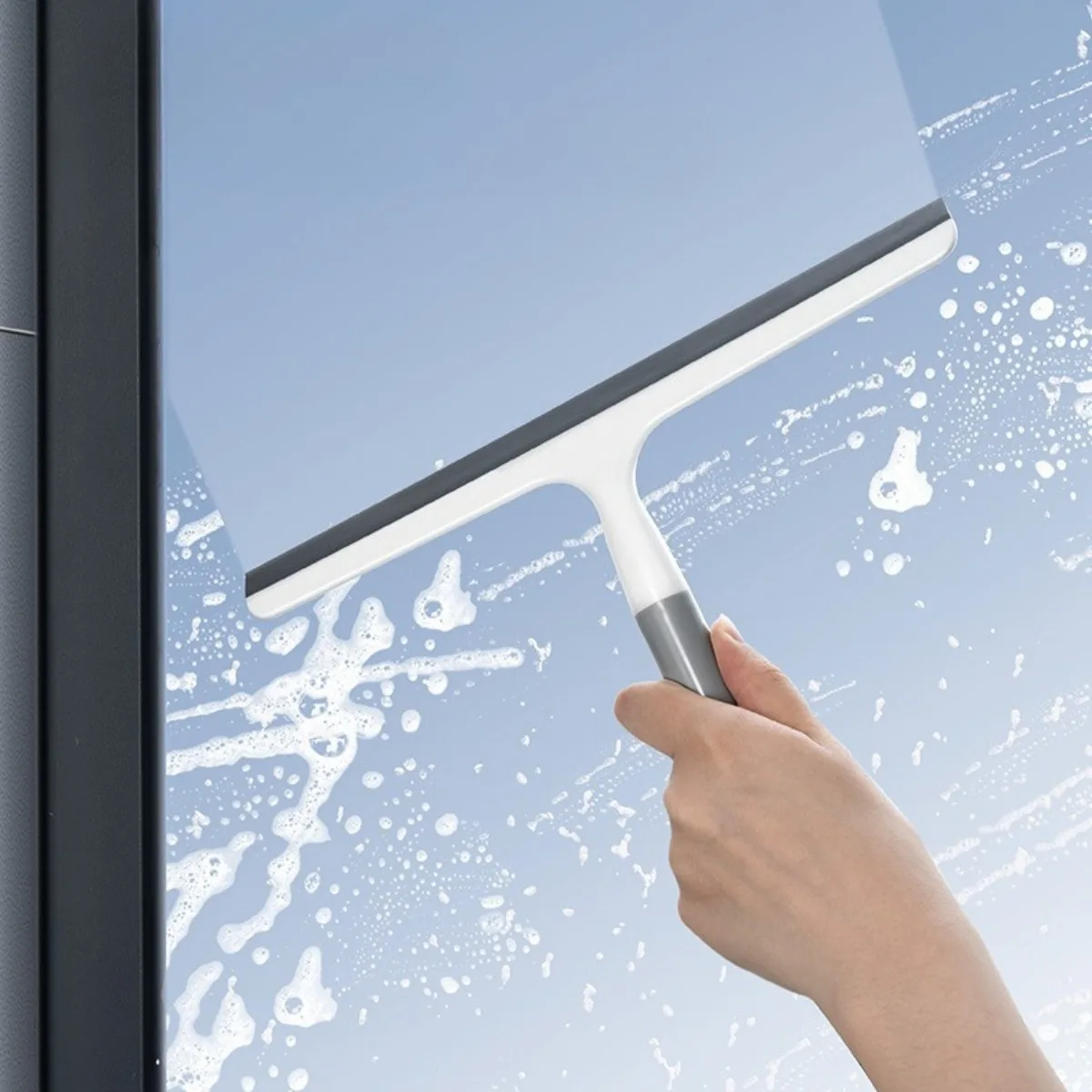 Multi-Purpose Bathroom Squeegee and Floor Cleaning Tool