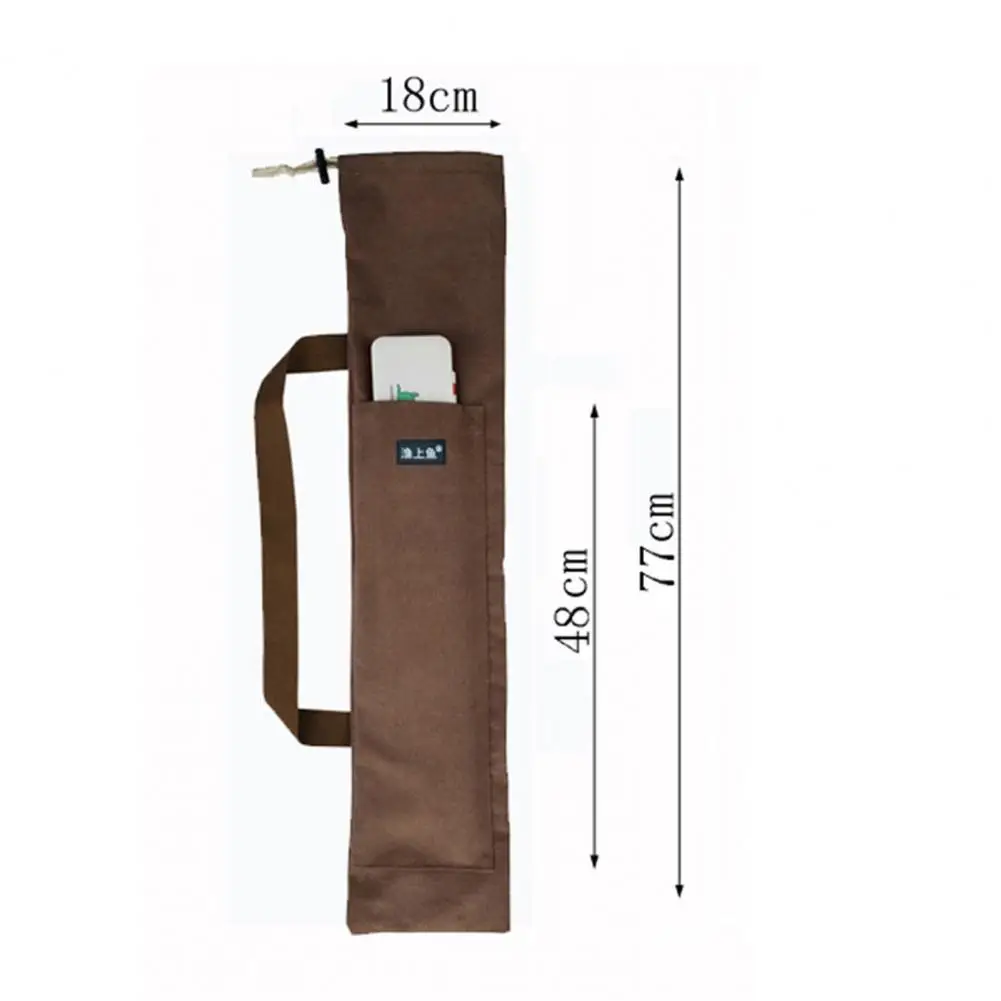 Fishing Rod Bag Large Capacity Canvas Fishing Pole Bag Adjustable Fastener  Tape Design Fishing Rod Storage Bag With Handle