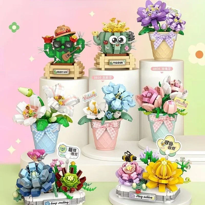 Plaxsoon Fiore Blocchi da costruzione per adulti, collezione Plaxsoon Fiore Blocchi da costruzione per adulti, collezione