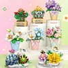LOZ Flower Bouquet Building Blocks Kit DIY Flowers Block Toys Set Valentine's Day Rose Bricks Set Gift for Girls Friends adults 4
