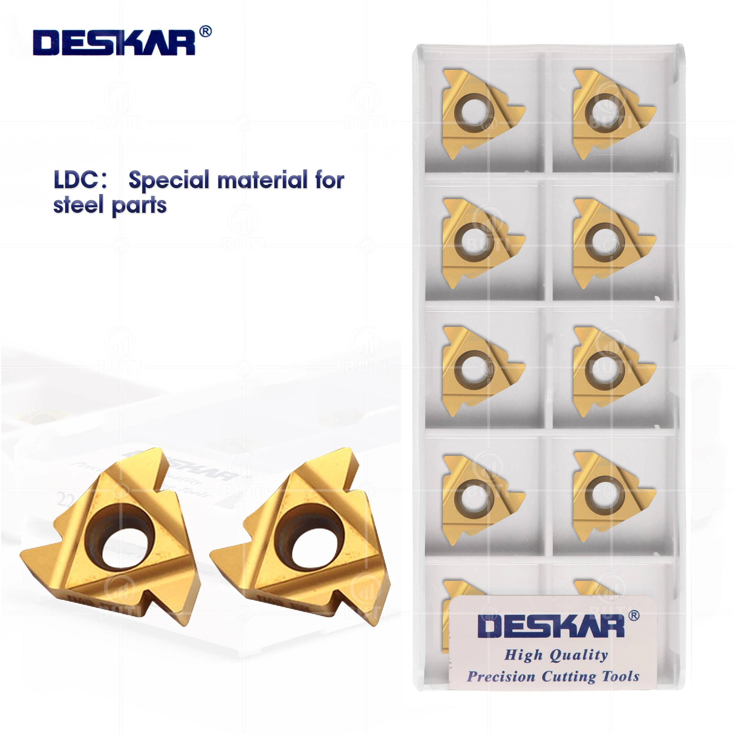 

DESKAR 100% Original 22ER 22IR N55 N60 LDC CNC Lathe Cutter Cutting Threading Carbide Inserts Turning Tools Used For Steel Parts