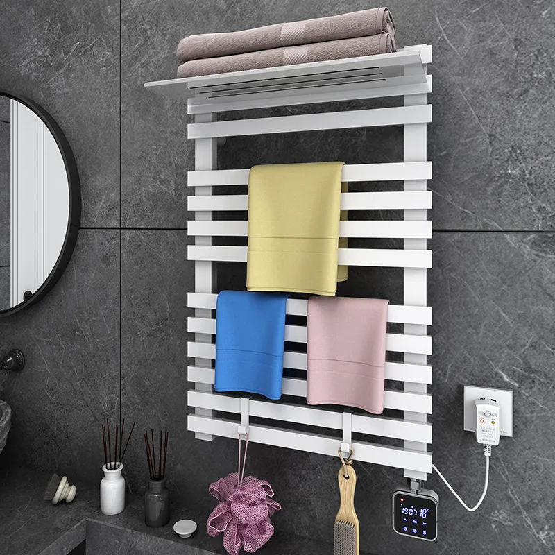 Intelligent Towel Warmer and Drying Rack Heated Towel Rack Holder Wall Mount Wifi Tuya App Heater for Bathroom Shelf