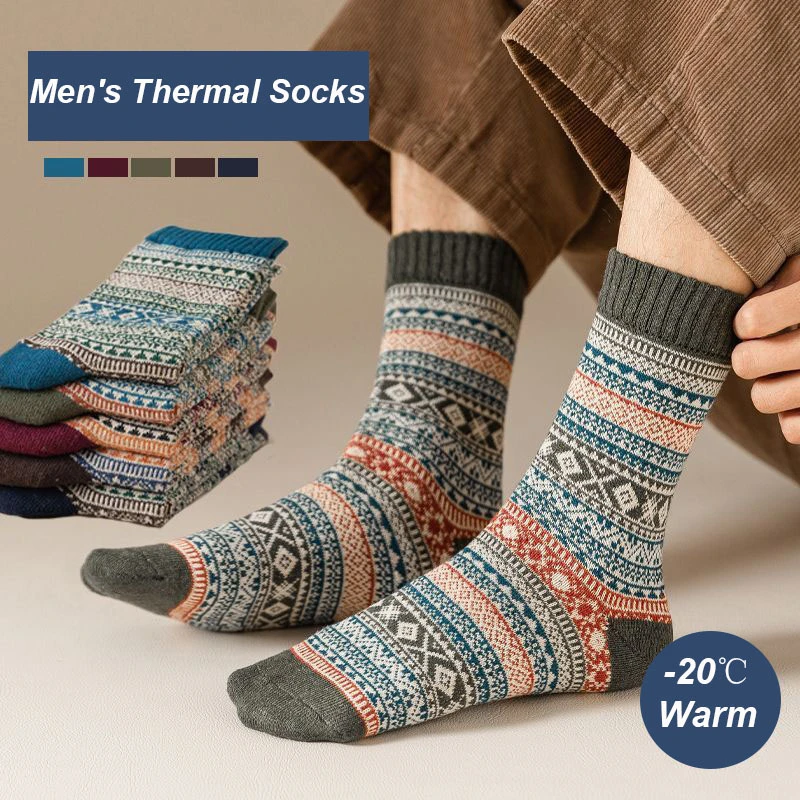 Men's Winter Socks | Winter Wool Socks - 5 Pairs/lot Men's Thick Wool ...