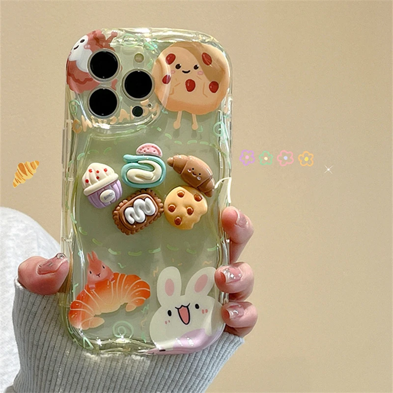 Kawaii Iphone Decoden Phone Case - Cookie Ice Cream Back Case - Iphone 14 -  13 - 12 - 11 - X - XS - XR - 8 - 7| Pro | Pro Max | iPhone Cover