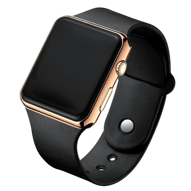 Montre numérique Simple pour hommes femmes mode Sport montre électronique LED bracelet en Silicone noir montre pour hommes décontractée Reloj Hombre 1