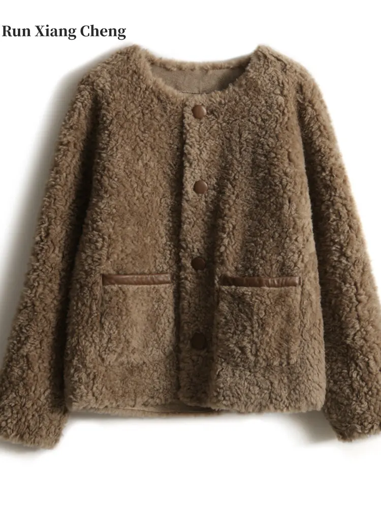 2023 Short Coat Autumn Winter Women's New Temperament Elegant Ladies Wind-resistant Warm Trench Puffer Jacfaux Fur Coat Kets
