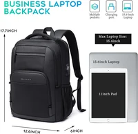BANGE Lightweight 15.6 inch Laptop Backpack Waterproof USB Charge Port Multifunctional Travel Hiking School Bag Mochila for Men - Image 2