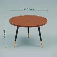 Round coffee table, farmhouse living room, central table, family office, medieval style sofa table 2