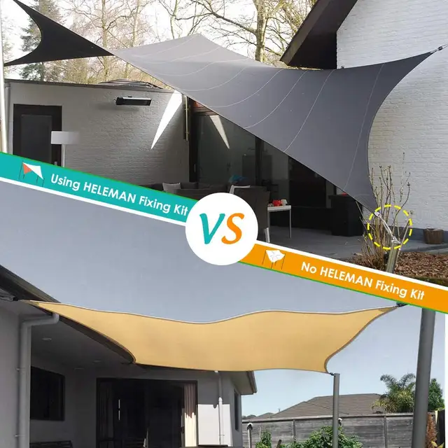 Shade Sail Hardware Kit Négyzet Alakú Téglalap Árnyékos Vitorla Tartó 304 Rozsdamentes Acél Rozsda Ellenálló Kültéri Kertek Pázsitjaihoz - Image 2