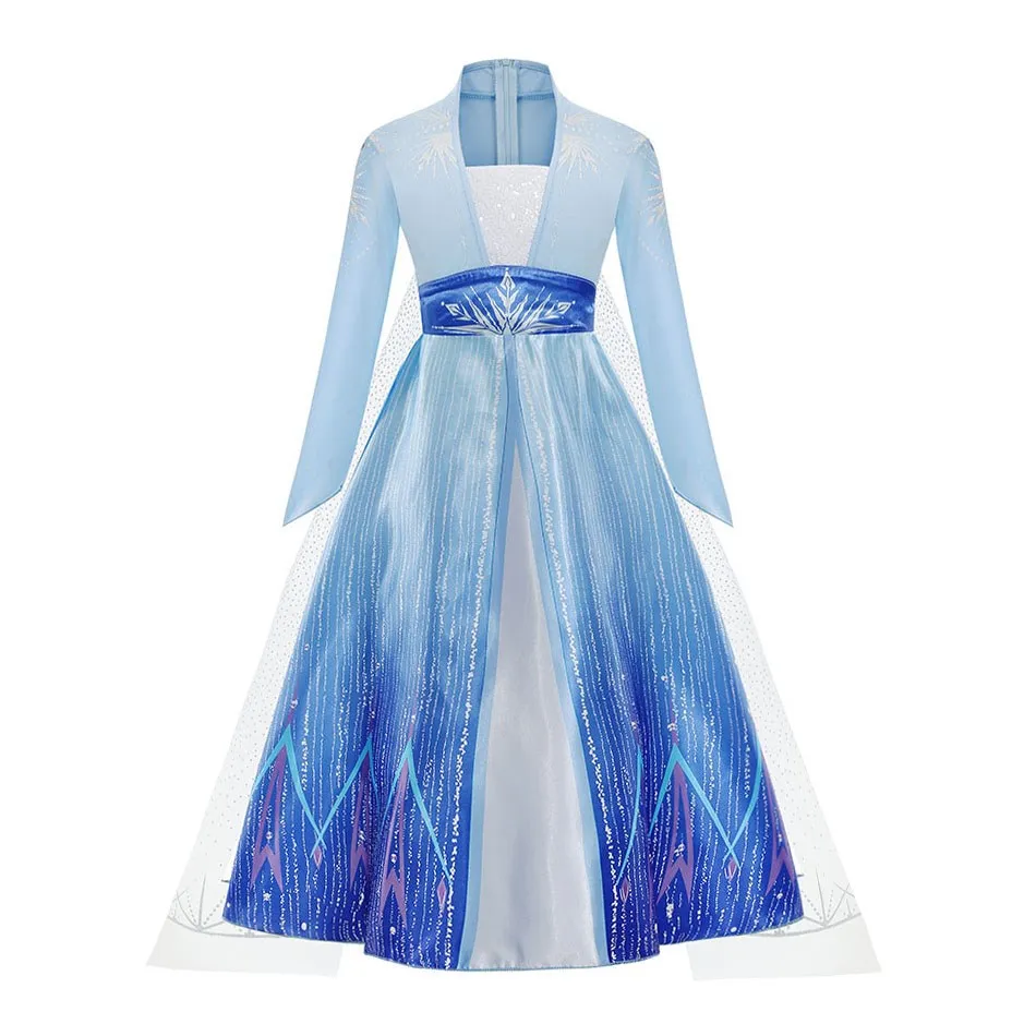 Kinder Elsa Kleid Mädchen Cosplay Karneval Fancy Fantasy Kinder Schneekönigin 2 Festzug Kleidung Rapunzel Performance Kostüm 3-10 Jahre – Detail 3