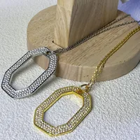 Parure de bijoux de fête de luxe 2026 de haute qualité, en argent et or, avec pendentif goutte d'eau en cristal, collier, bague et boucles d'oreilles personnalisés pour femme 3