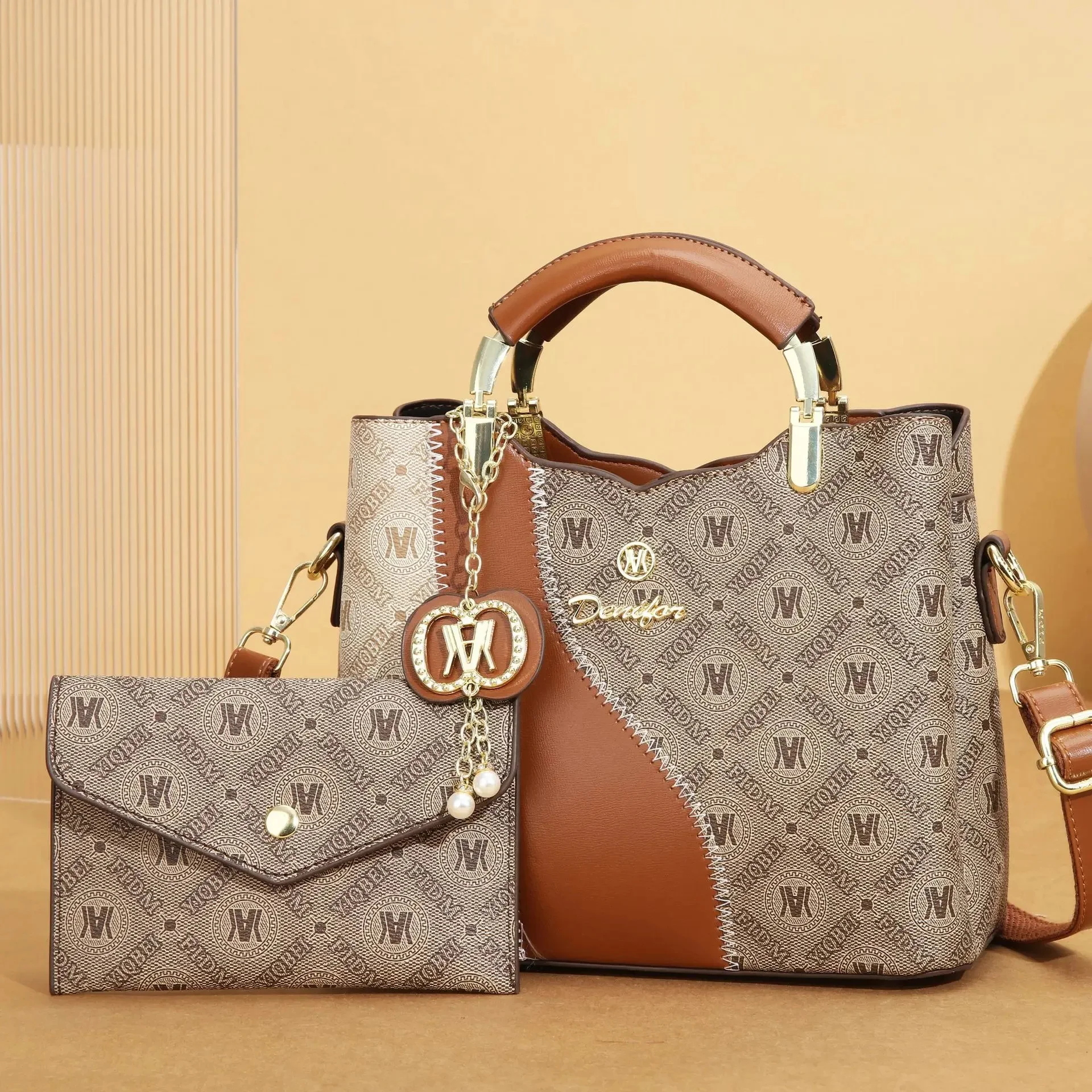 New A Brown + small bag