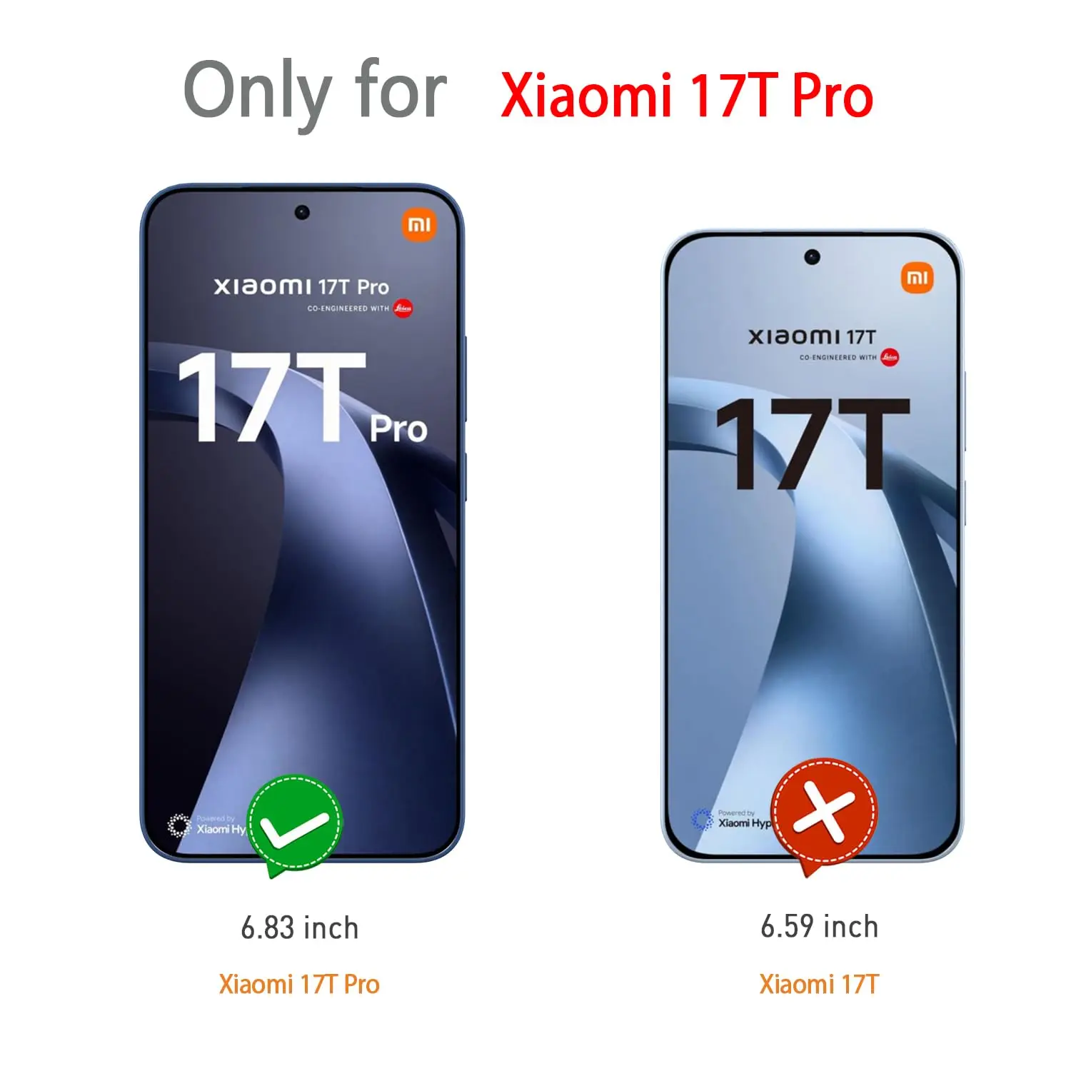 Ultra-Clear Tempered Glass Screen Protector - 6.83 inch, HD, Anti-Scratch, Case Friendly