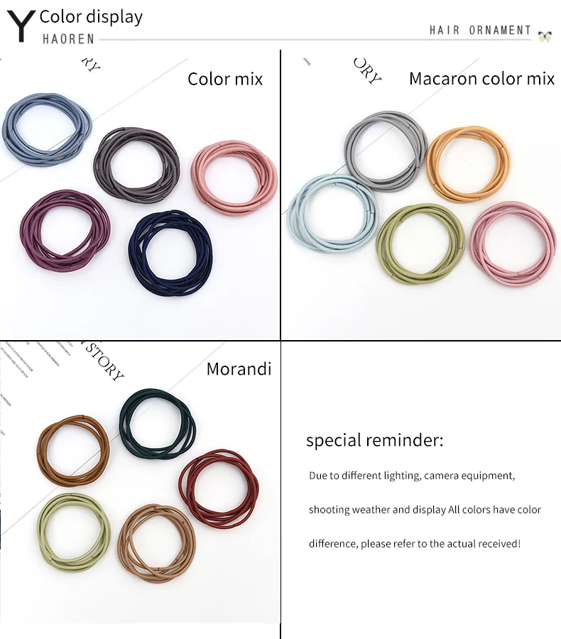 50/100 PCS New Hair Bands Women Girls Scrunchies Chifffon Ties Girls Ponytail Holders Rubber Band Hairband Hair Accessories Gift wide headbands for short hair