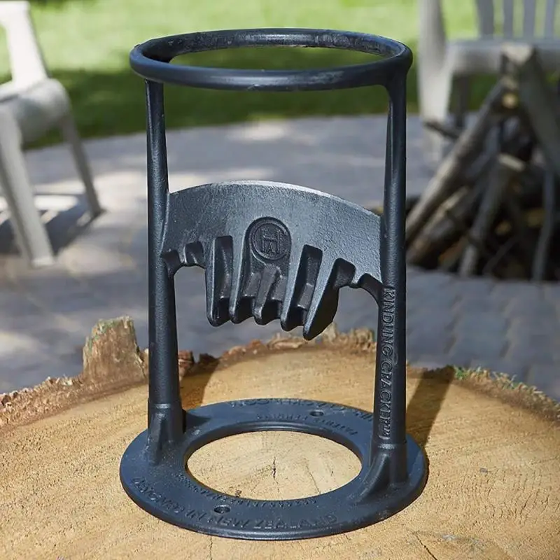 Firewood Distributor Handmade Cast Iron Kindling Firewood Splitter Manual Firewood Cutting Ornaments Storage Rack Home Supplies 3