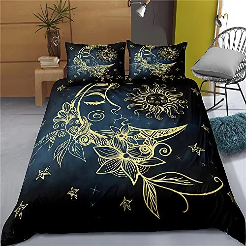 

Hamsa Hand Bedding Set Boho Mandala Duvet Cover Set Black Gold Bohemia Bed Set Fatima Hand bed linen Lucky Hand Quilt Cover