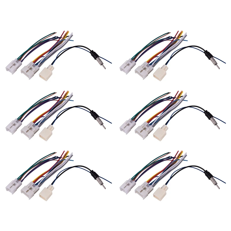 

12X Car Stereo CD DVD Wiring Harness For TOYOTA With Antenna Adapter Cable