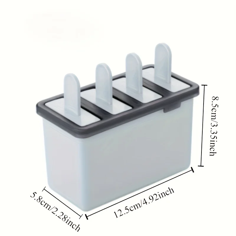 Family Ice Cream Popsicle Mold Set, 4 Homemade Popsicles, Used To Make Ice Cream Models for Cold Drinks