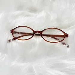 Vintage-Inspired Retro Oval Square Glasses with Colorful Frames and Anti-Blue Light Lenses for Stylish Eye Protection (Tea Oval)