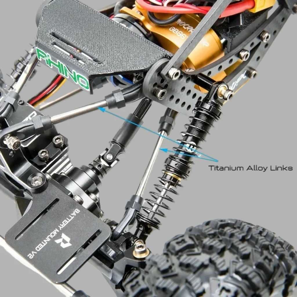 rhino RhinoRC W1 1/10 Scale Metal Crawler Chassis 317mm Adjustable