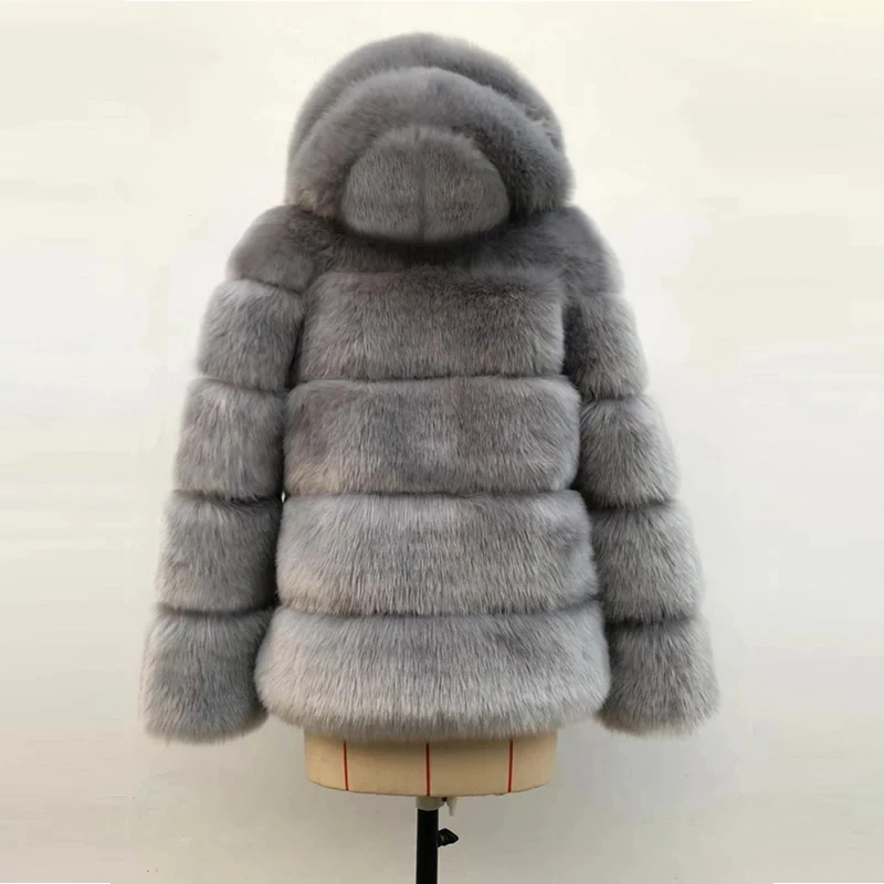 Amazhiyu Bontjas voor dames, bontjas kunstbont jas imitatiebont mantel bontjas, korte pluche jas winterjas jassen, faux fur jas met ritssluiting en zakken, M