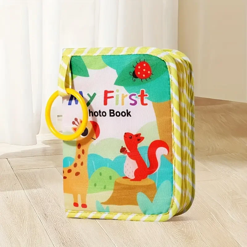 Soft Baby Memory Album with Safe Mirror - First Year Keepsake for Newborns and Toddlers