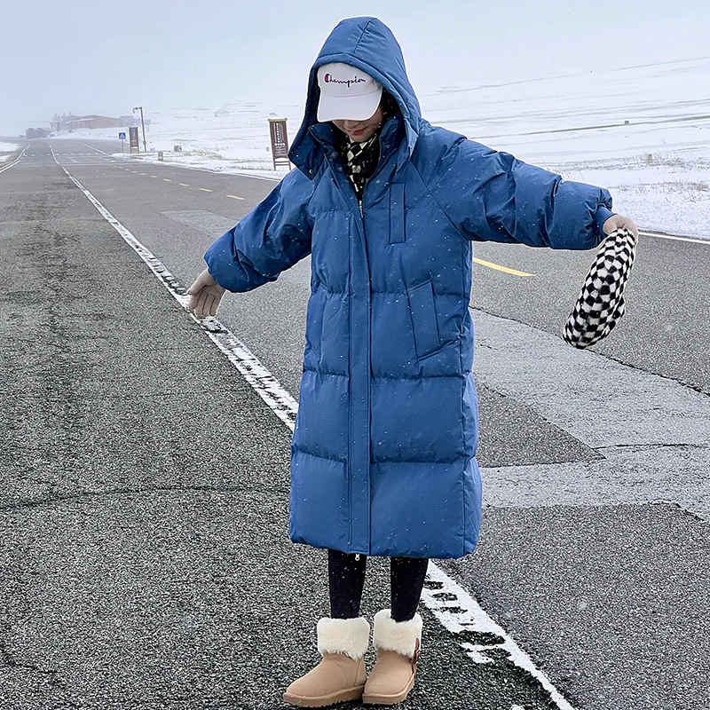 

2023 Winter Women Long Parkas Coat Casual Hooded Thick Warm Windproof Jackets Fashion Female Outwear Jacket Coat